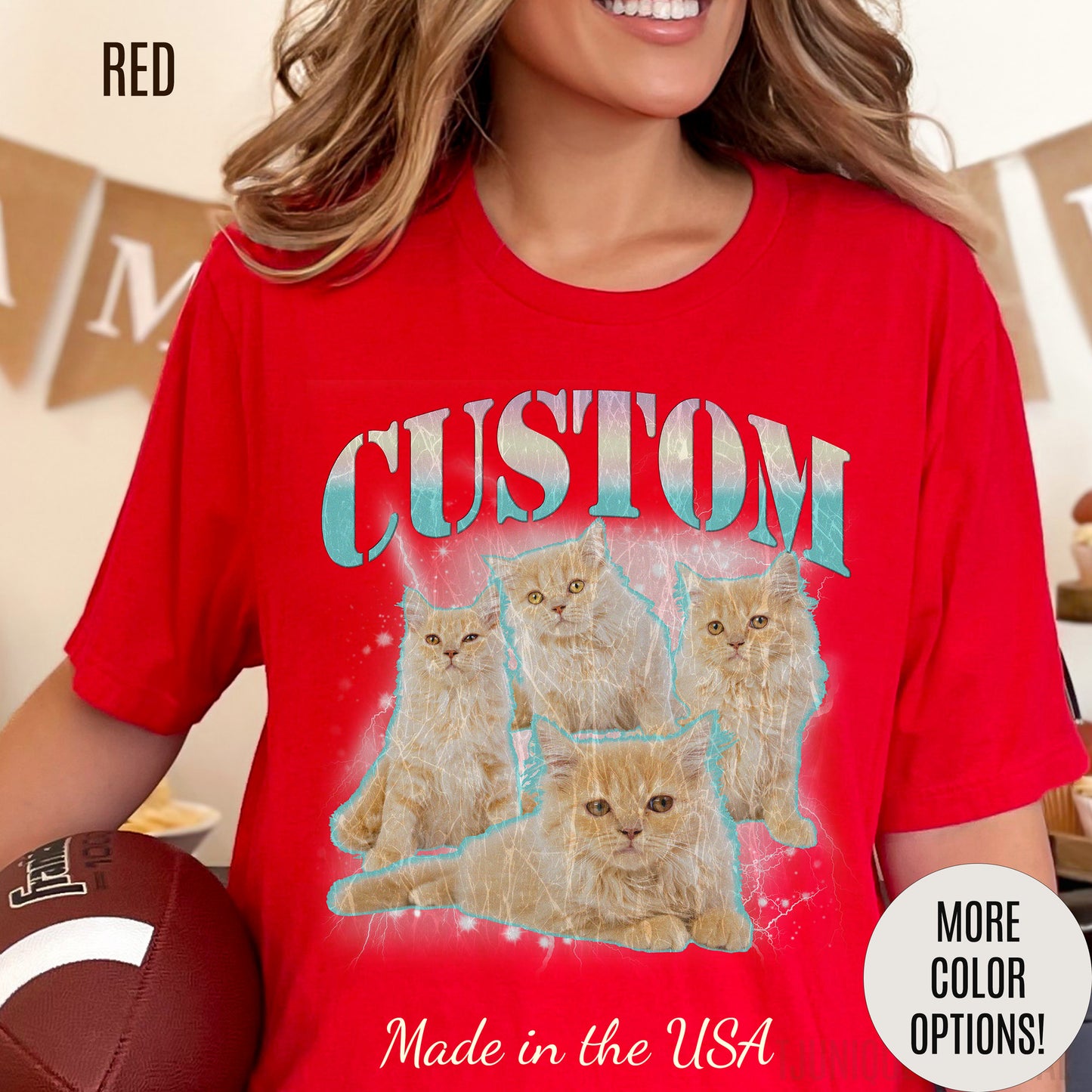 Retro Custom Cat Bootleg Tee, Custom Cat Shirt, Custom Cat Lover Gift, Custom dog portrait, Vintage Funny Cat Shirt, Bootleg Shirt, T1397