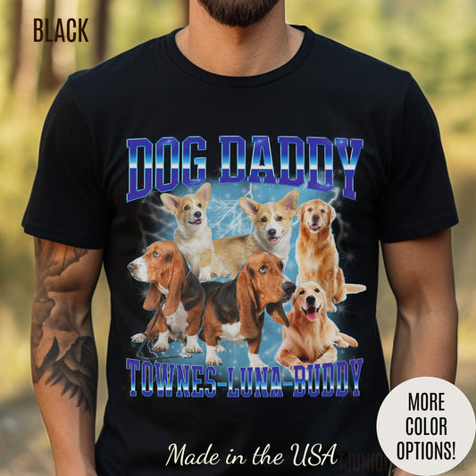 Retro Custom Bootleg Dog Daddy Shirt, Retro Custom Bootleg Rap Tee Dog, Custom Rap Tee Cat Lover, Vintage Graphic 90s Tshirt, Dog dad, T1413