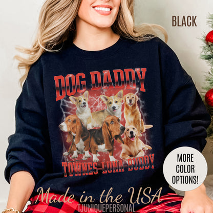 Retro Custom Bootleg Dog Daddy Sweatshirt, Retro Custom Bootleg Rap Dog Sweatshirt, Cat Lover Gift, Vintage Graphic 90s Sweatshirt, S1415