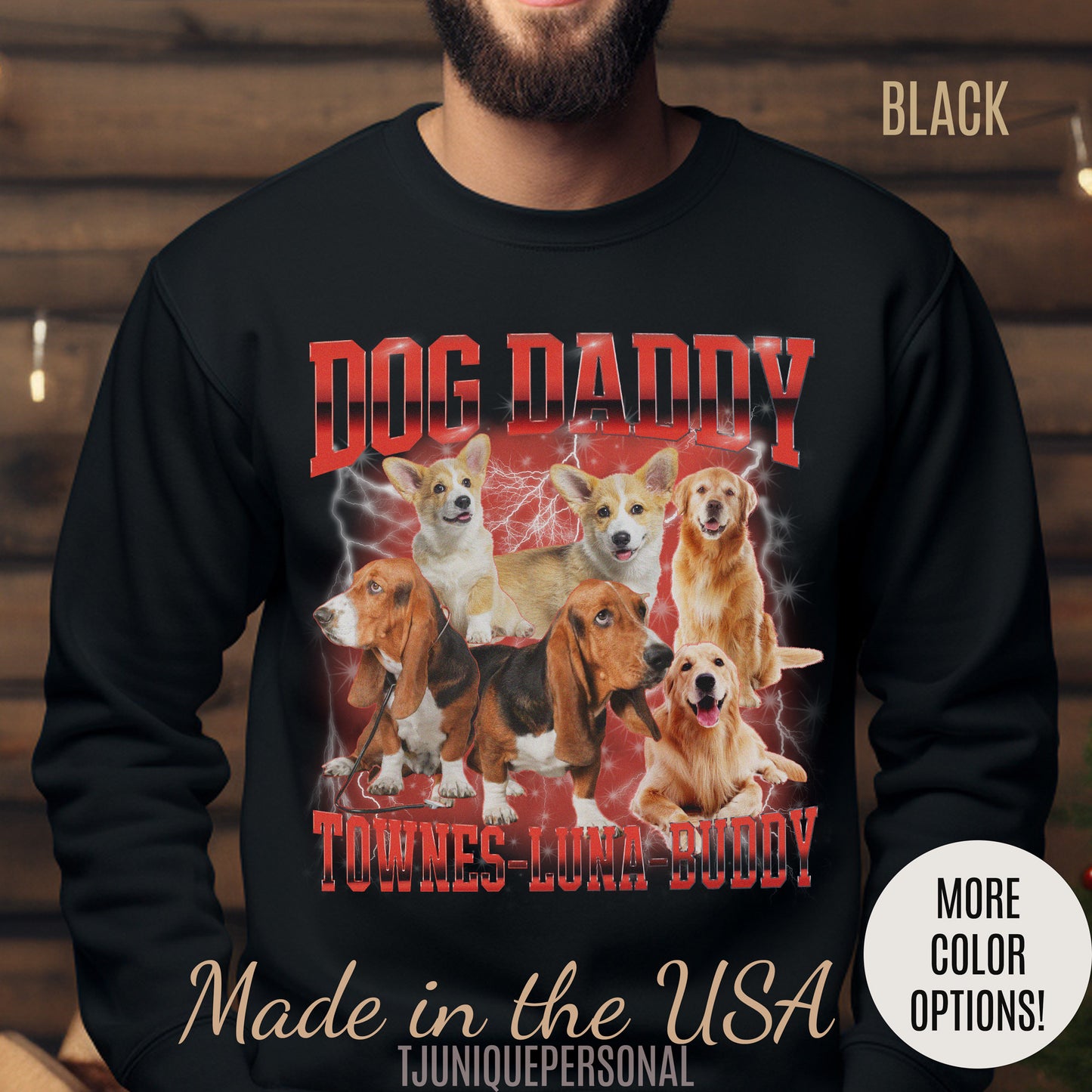 Retro Custom Bootleg Dog Daddy Sweatshirt, Retro Custom Bootleg Rap Dog Sweatshirt, Cat Lover Gift, Vintage Graphic 90s Sweatshirt, S1415