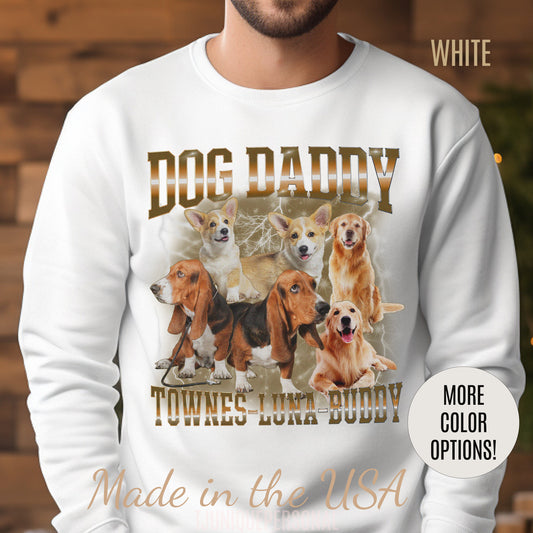 Retro Custom Bootleg Dog Daddy Sweatshirt, Retro Custom Bootleg Rap Dog Sweatshirt, Cat Lover Gift, Vintage Graphic 90s Sweatshirt, S1417