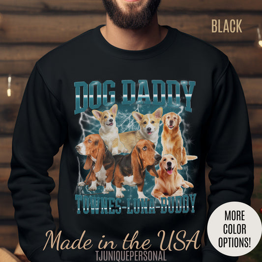 Retro Custom Bootleg Dog Daddy Sweatshirt, Retro Custom Bootleg Rap Dog Sweatshirt, Cat Lover Gift, Vintage Graphic 90s Sweatshirt, S1419