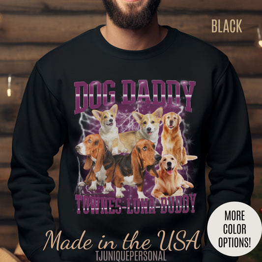 Retro Custom Bootleg Dog Daddy Sweatshirt, Retro Custom Bootleg Rap Dog Sweatshirt, Cat Lover Gift, Vintage Graphic 90s Sweatshirt, S1420