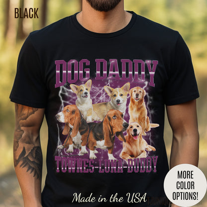 Retro Custom Bootleg Dog Daddy Shirt, Retro Custom Bootleg Rap Tee Dog, Custom Rap Tee Cat Lover, Vintage Graphic 90s Tshirt, Dog dad, T1420