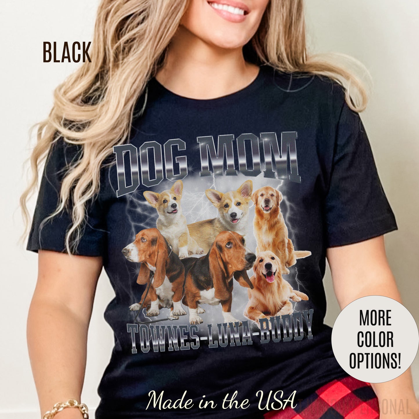Custom Retro Dog Bootleg Shirt, Dog Mom Shirt, Dog Bootleg Retro 90's Tee, Custom Pet Photo, Custom Pet Portrait, Pet Lovers Gift, T1429
