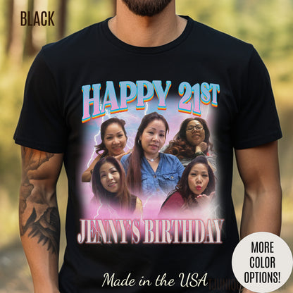 Custom 21st birthday shirt, Custom Bootleg Rap Tee 21st birthday gifts Vintage Graphic Tshirt, T1450