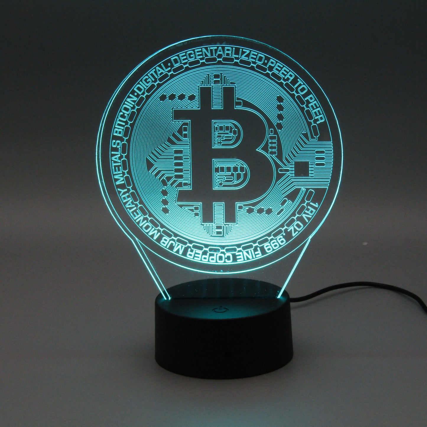 Room decor bitcoin coin Night Light 