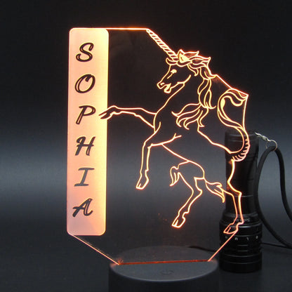 Personalized gifts Unicorn 3D night light