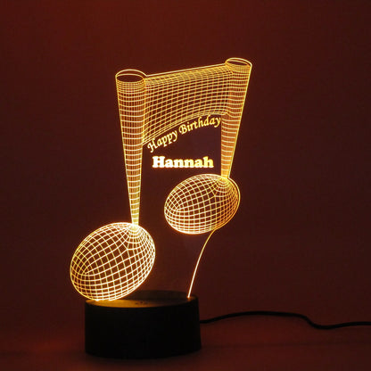 Personalized Music note 3D Night Light