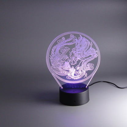 Room decor Dragon Phoenix Night Light