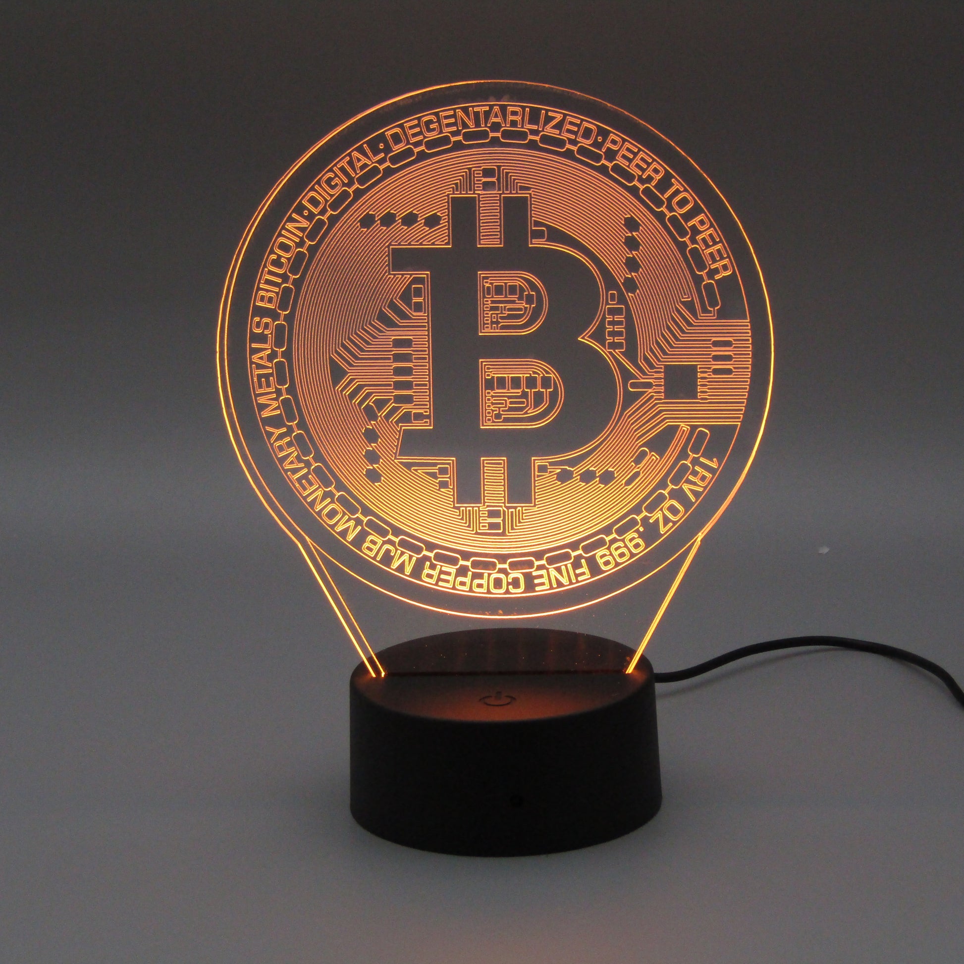 Room decor bitcoin coin Night Light 