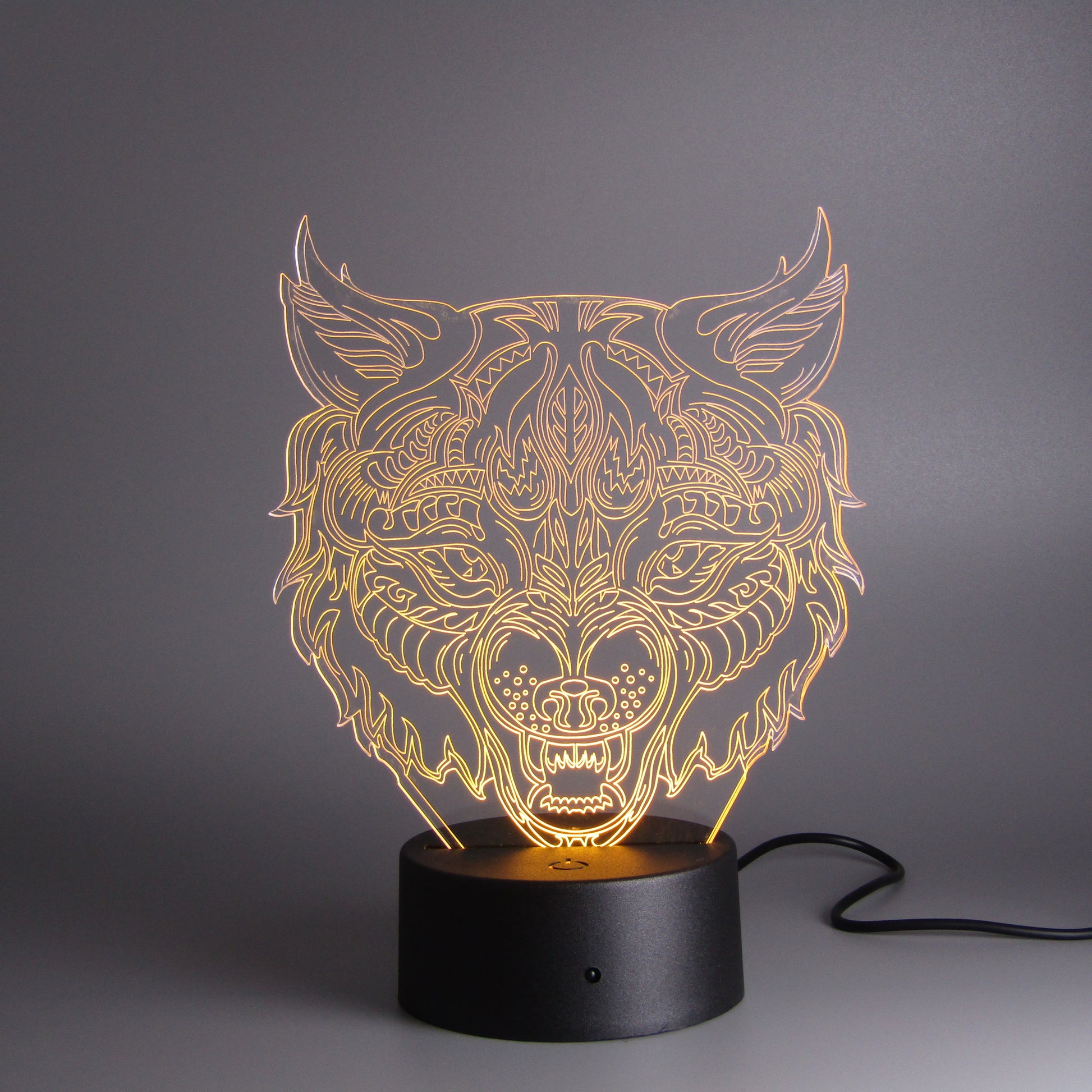 Room decor wolf head Night Light