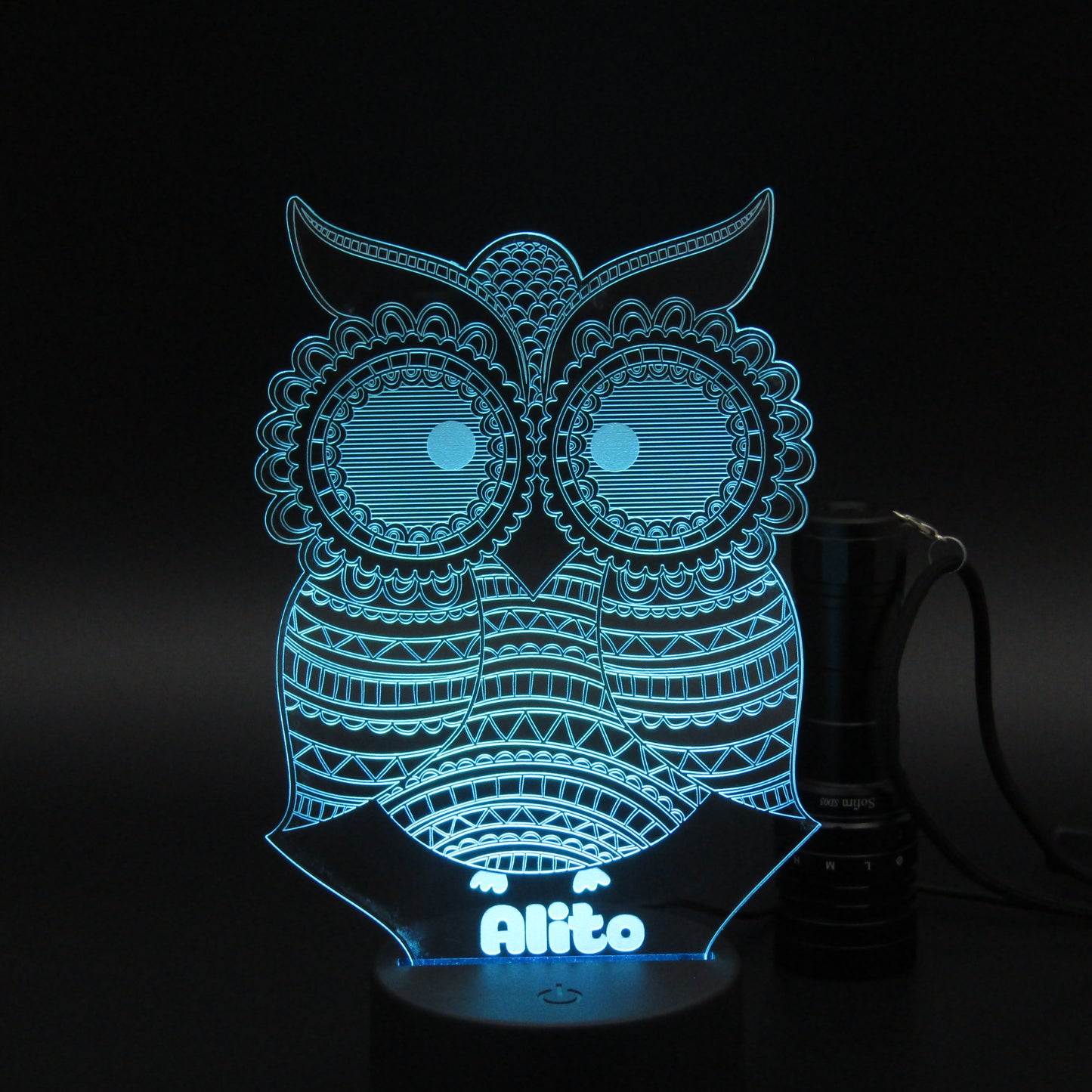 Personalized owl bird 3D night light