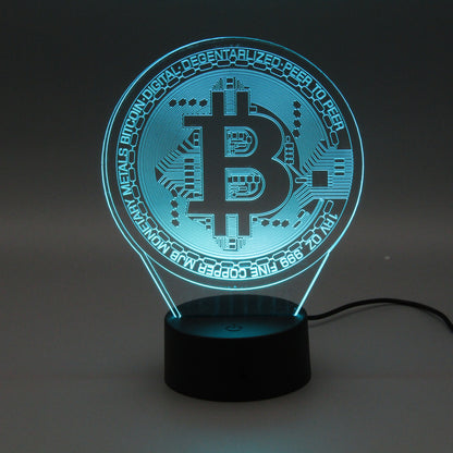 Room decor bitcoin coin Night Light 