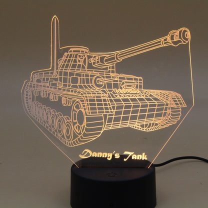 Personalized gifts Military weapon tank Night Light