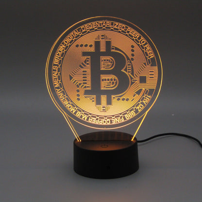 Room decor bitcoin coin Night Light 