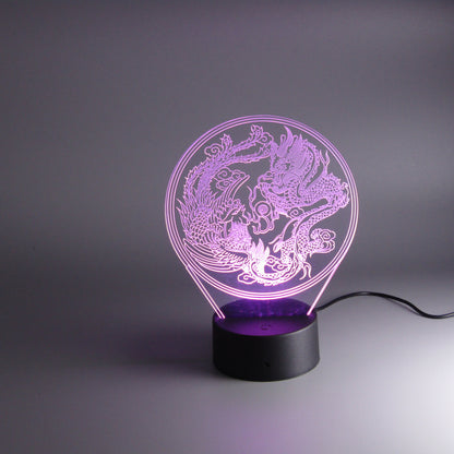 Room decor Dragon Phoenix Night Light