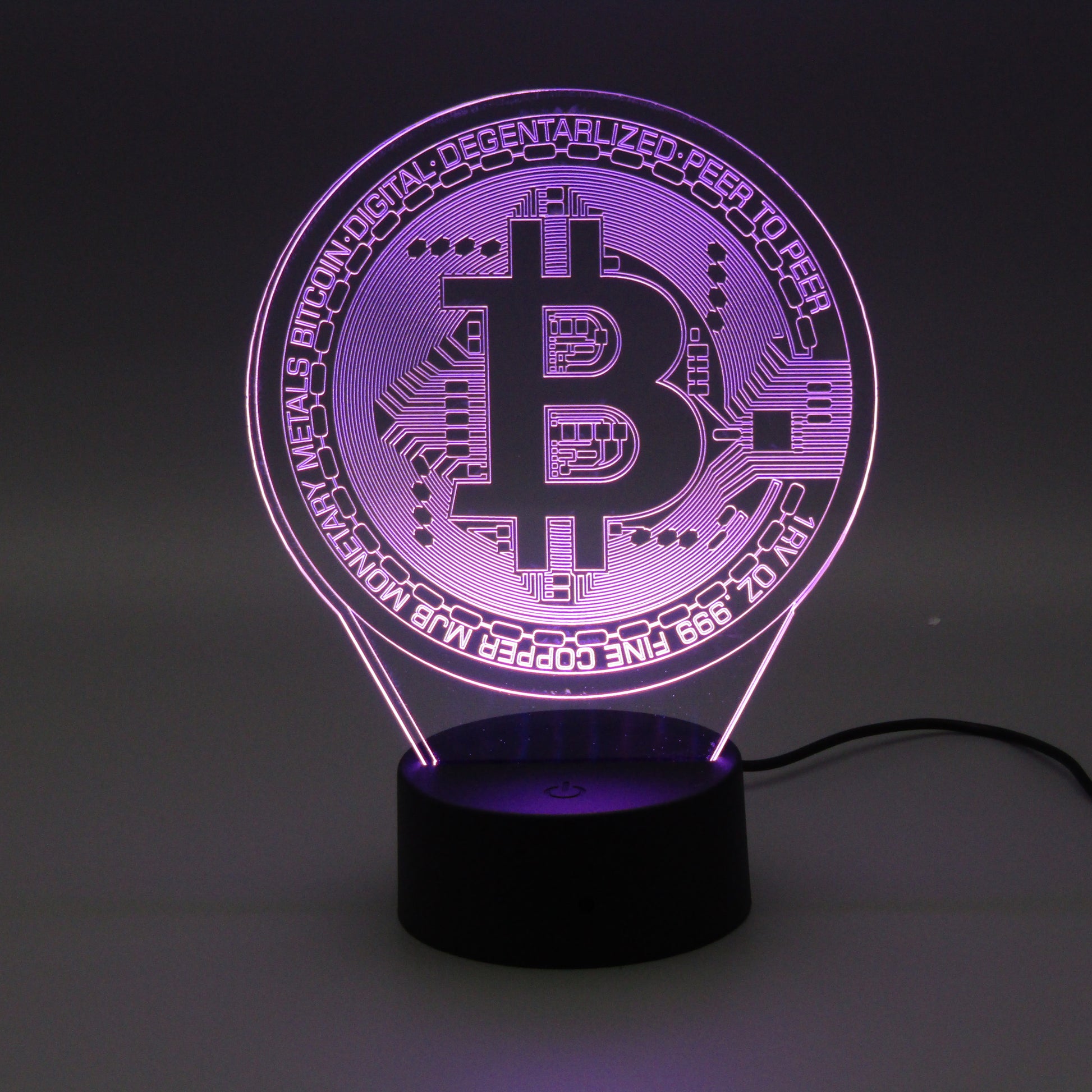 Room decor bitcoin coin Night Light 