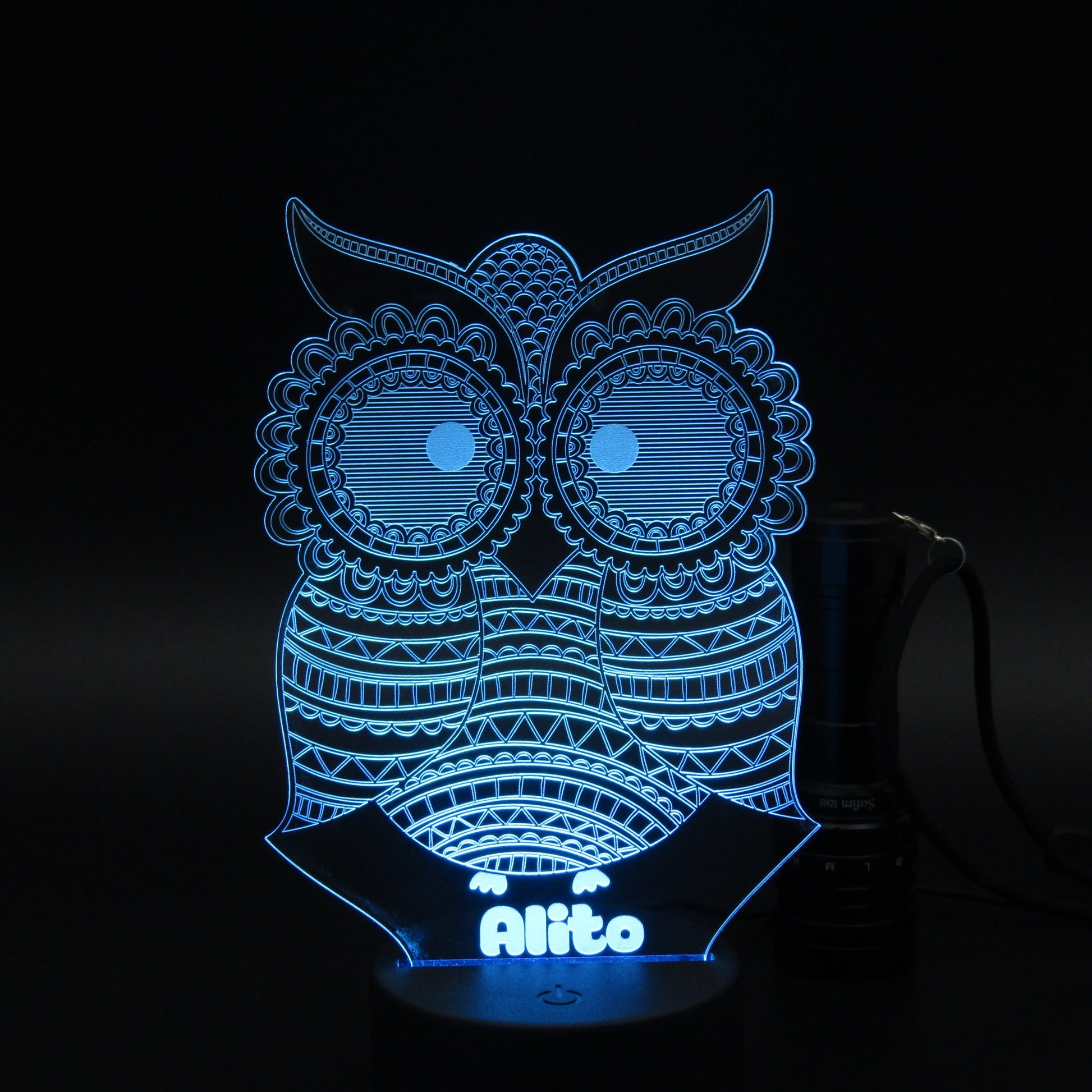 Personalized owl bird 3D night light