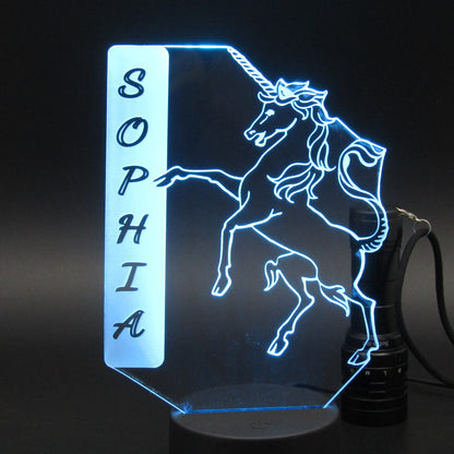 Personalized gifts Unicorn 3D night light