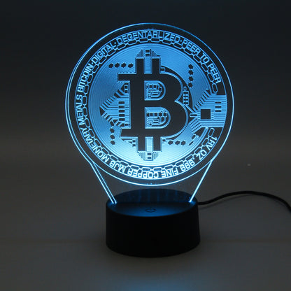 Room decor bitcoin coin Night Light 