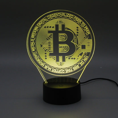 Room decor bitcoin coin Night Light 