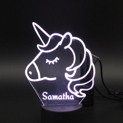 Personalized gifts Unicorn 3D night light