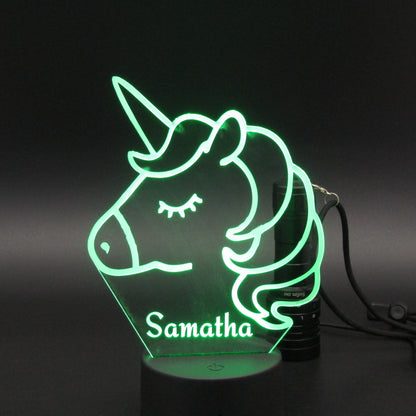 Personalized gifts Unicorn 3D night light