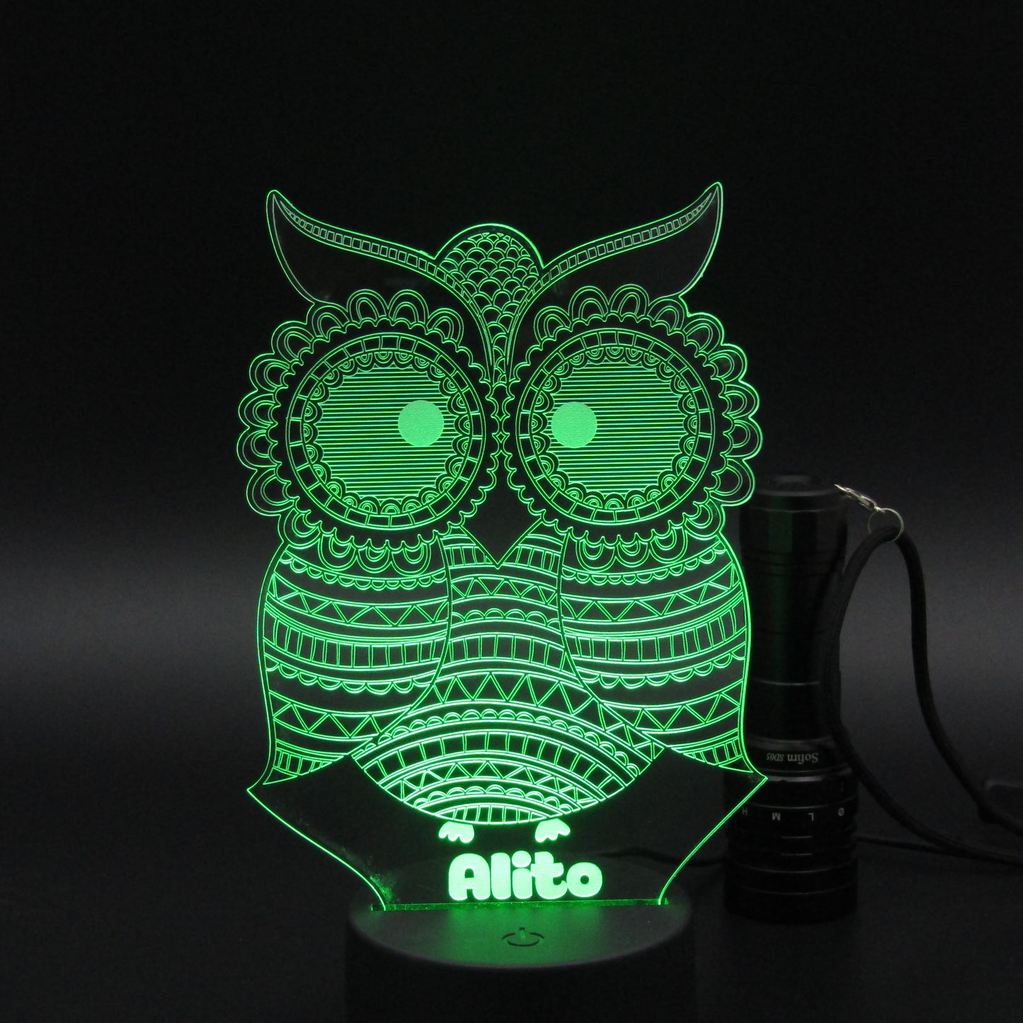 Personalized owl bird 3D night light
