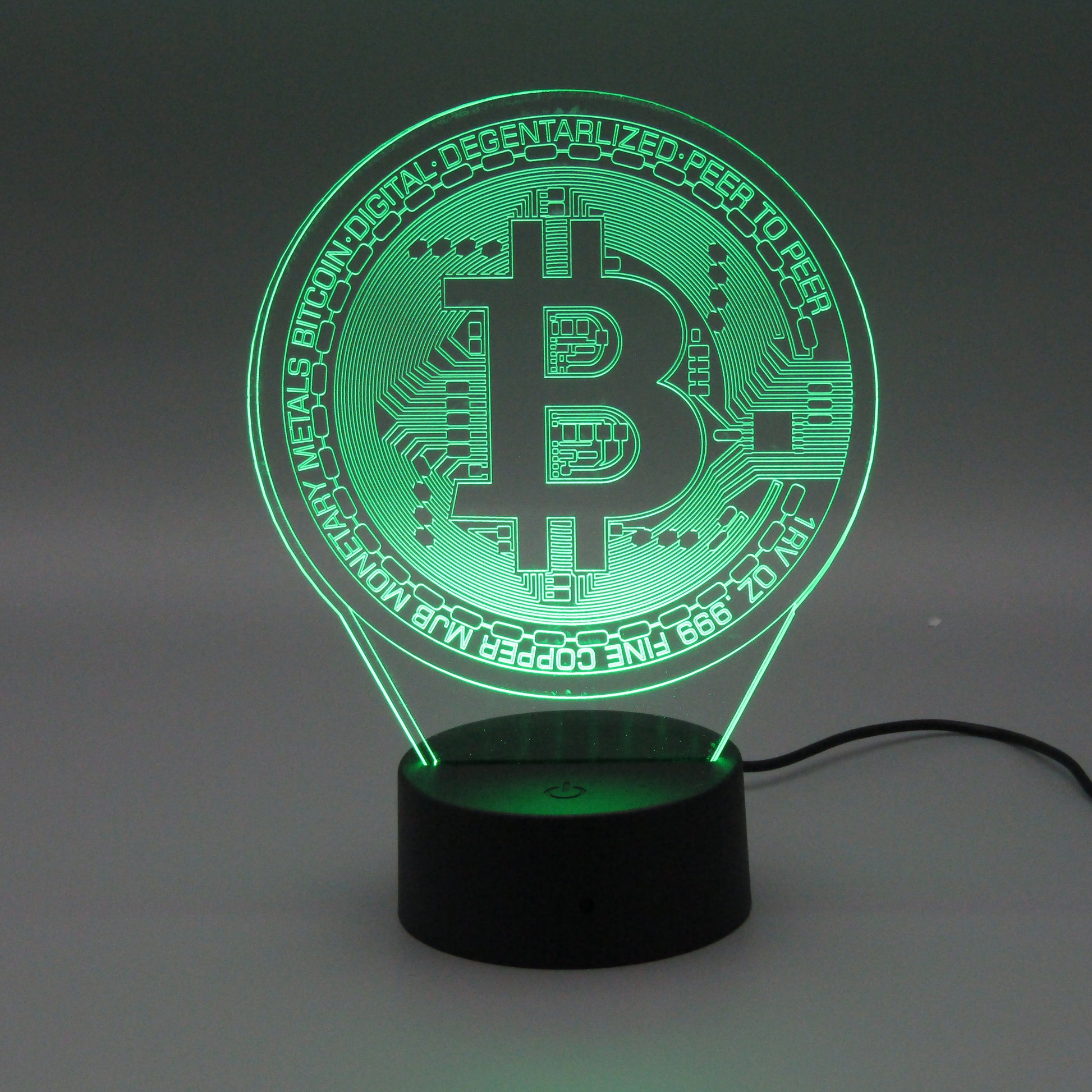 Room decor bitcoin coin Night Light 