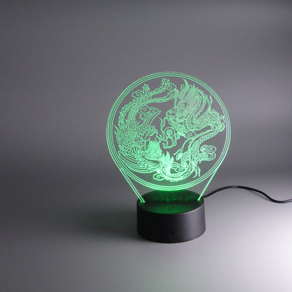 Room decor Dragon Phoenix Night Light