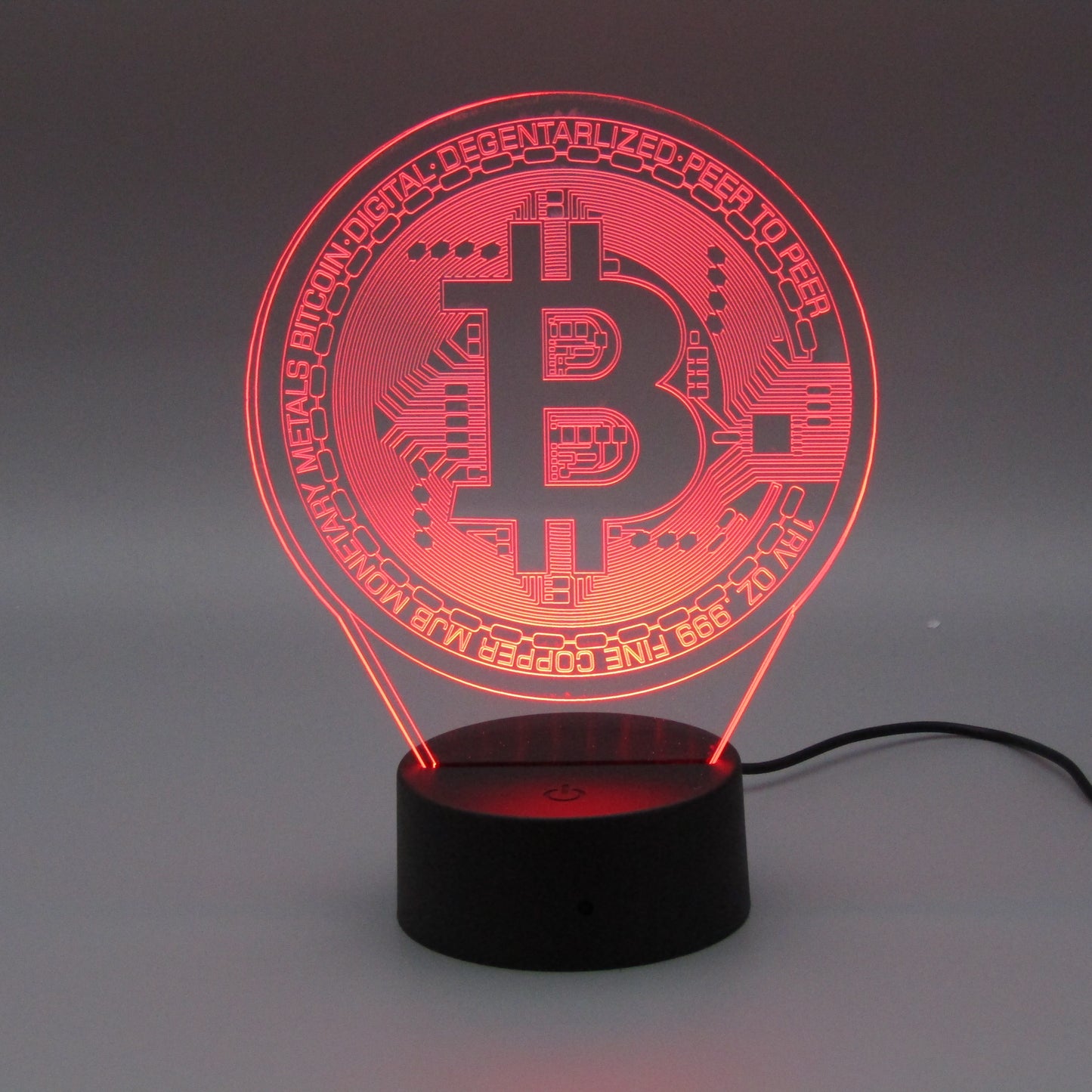 Room decor bitcoin coin Night Light 