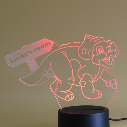 Personalized gifts Dinosaur Cartoon 3D night light