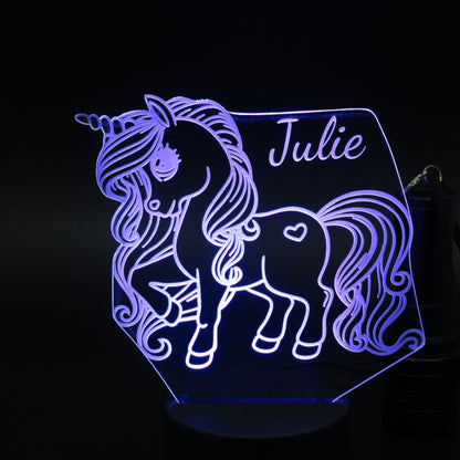 Personalized gifts Unicorn 3D night light