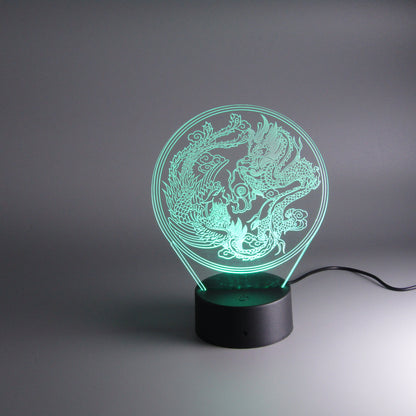 Room decor Dragon Phoenix Night Light