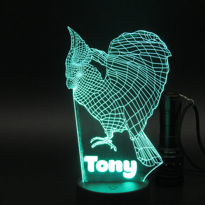 Personalized Rooster 3D night light