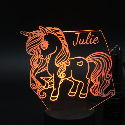 Personalized gifts Unicorn 3D night light