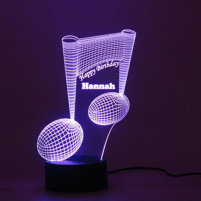 Personalized Music note 3D Night Light