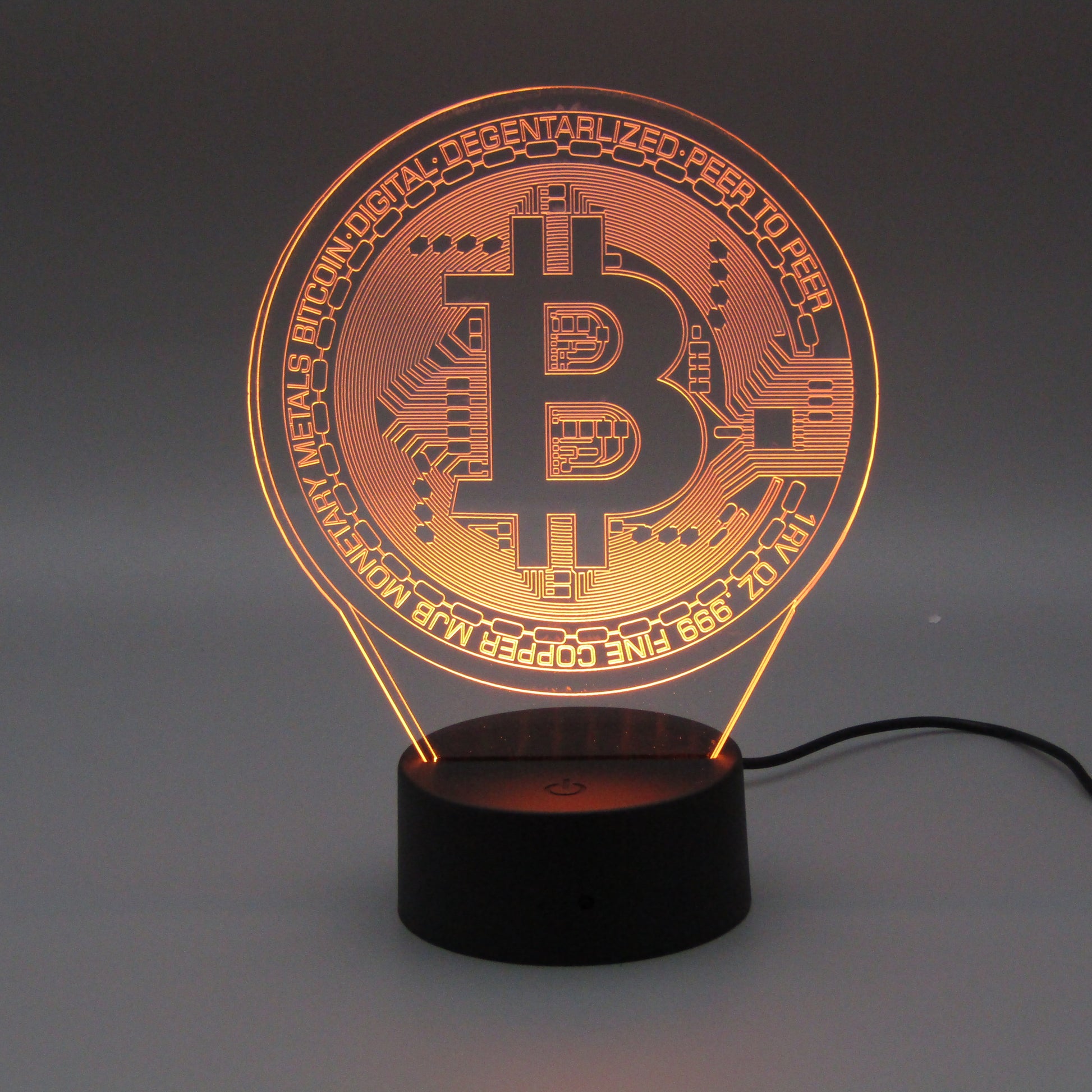 Room decor bitcoin coin Night Light 