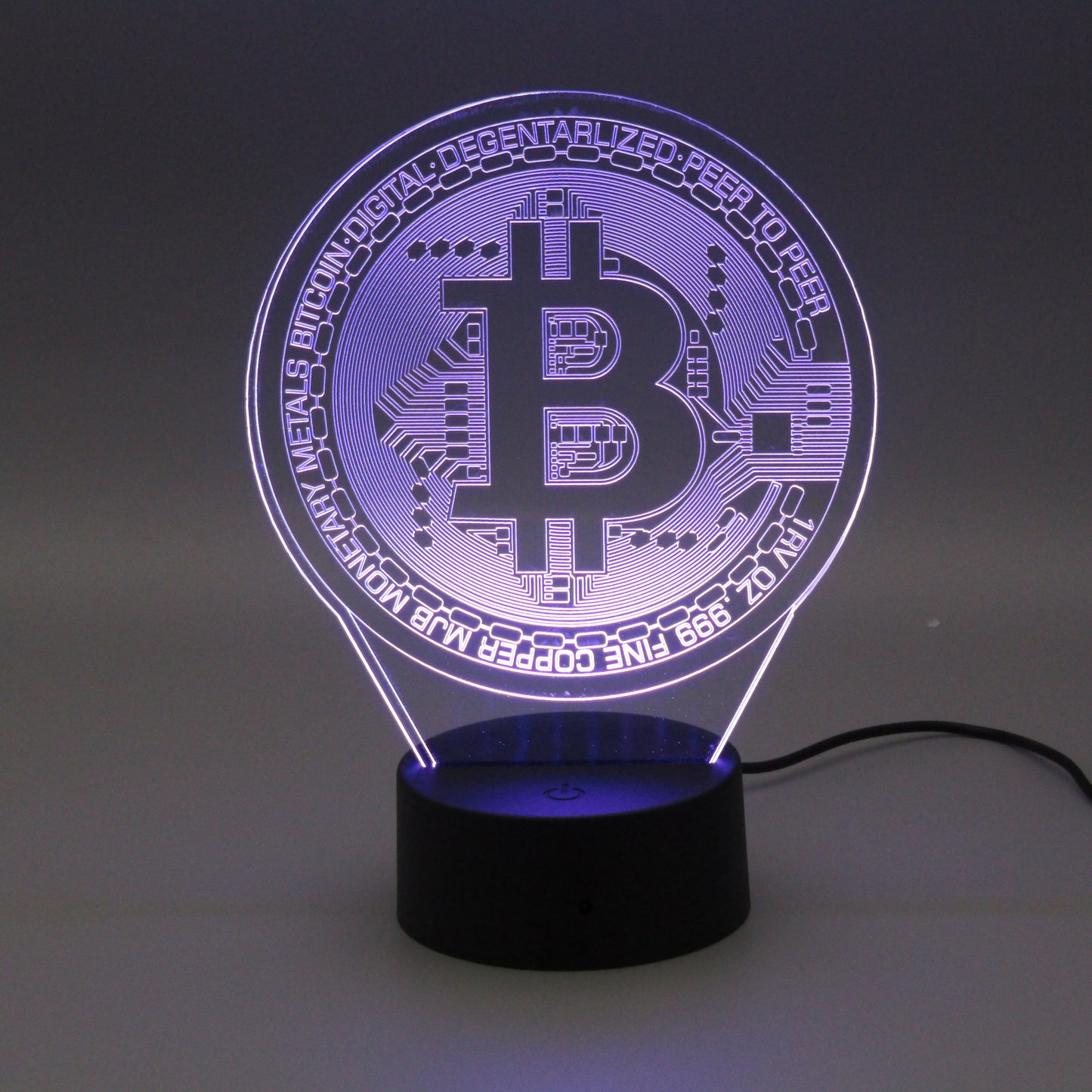 Room decor bitcoin coin Night Light 