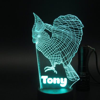 Personalized Rooster 3D night light