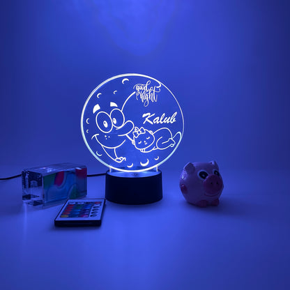 Moon and Stars 3D night light