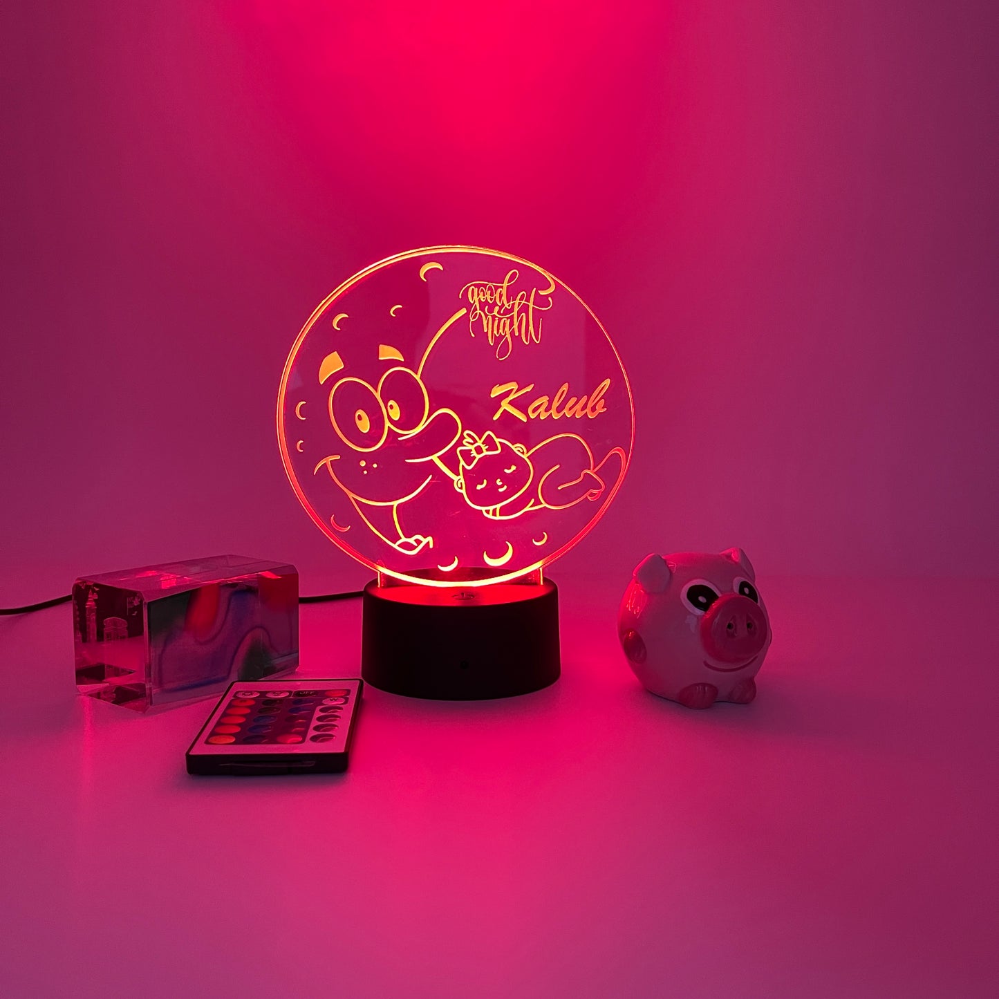 Moon and Stars 3D night light