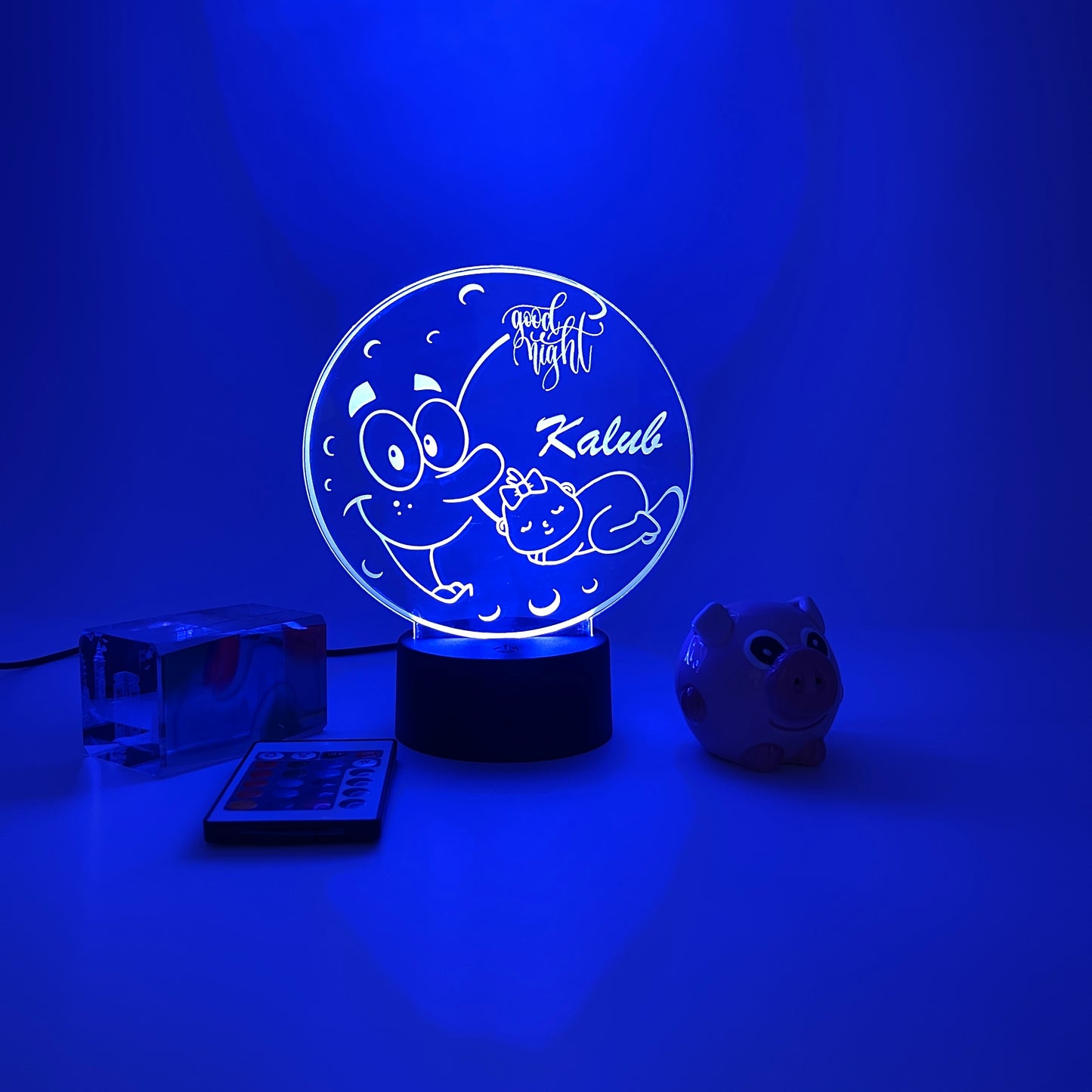 Moon and Stars 3D night light