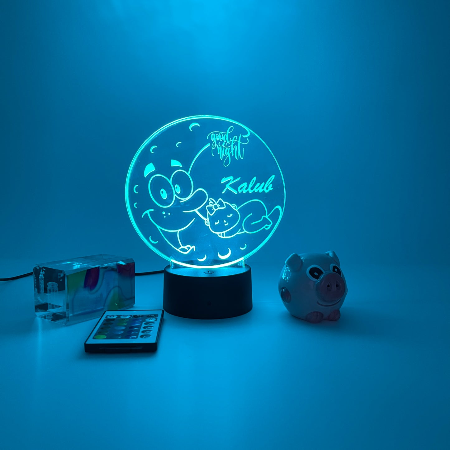 Moon and Stars 3D night light