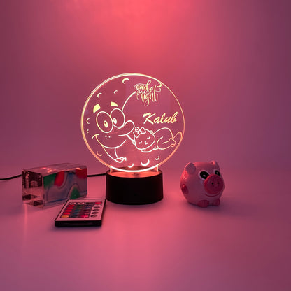 Moon and Stars 3D night light