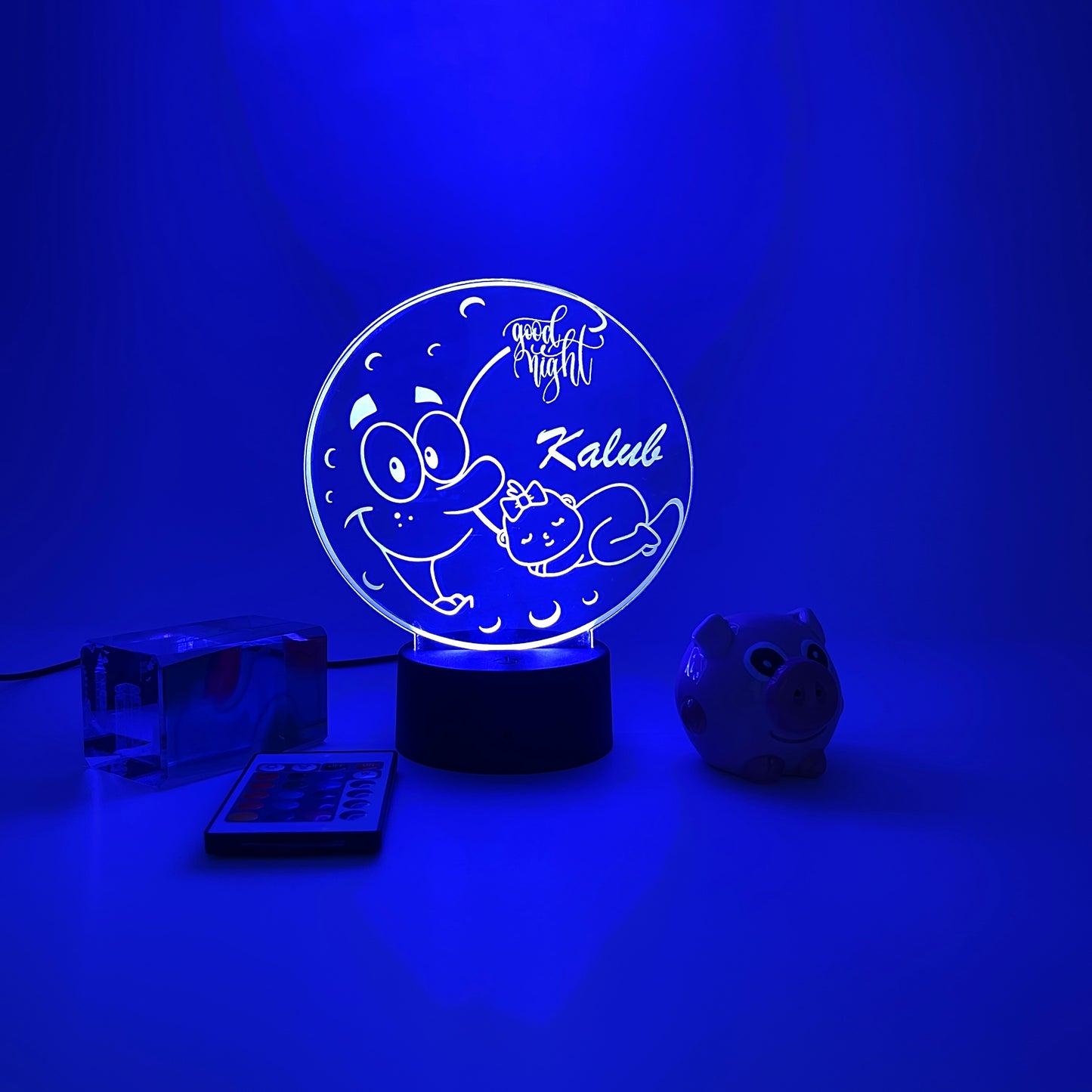 Moon and Stars 3D night light