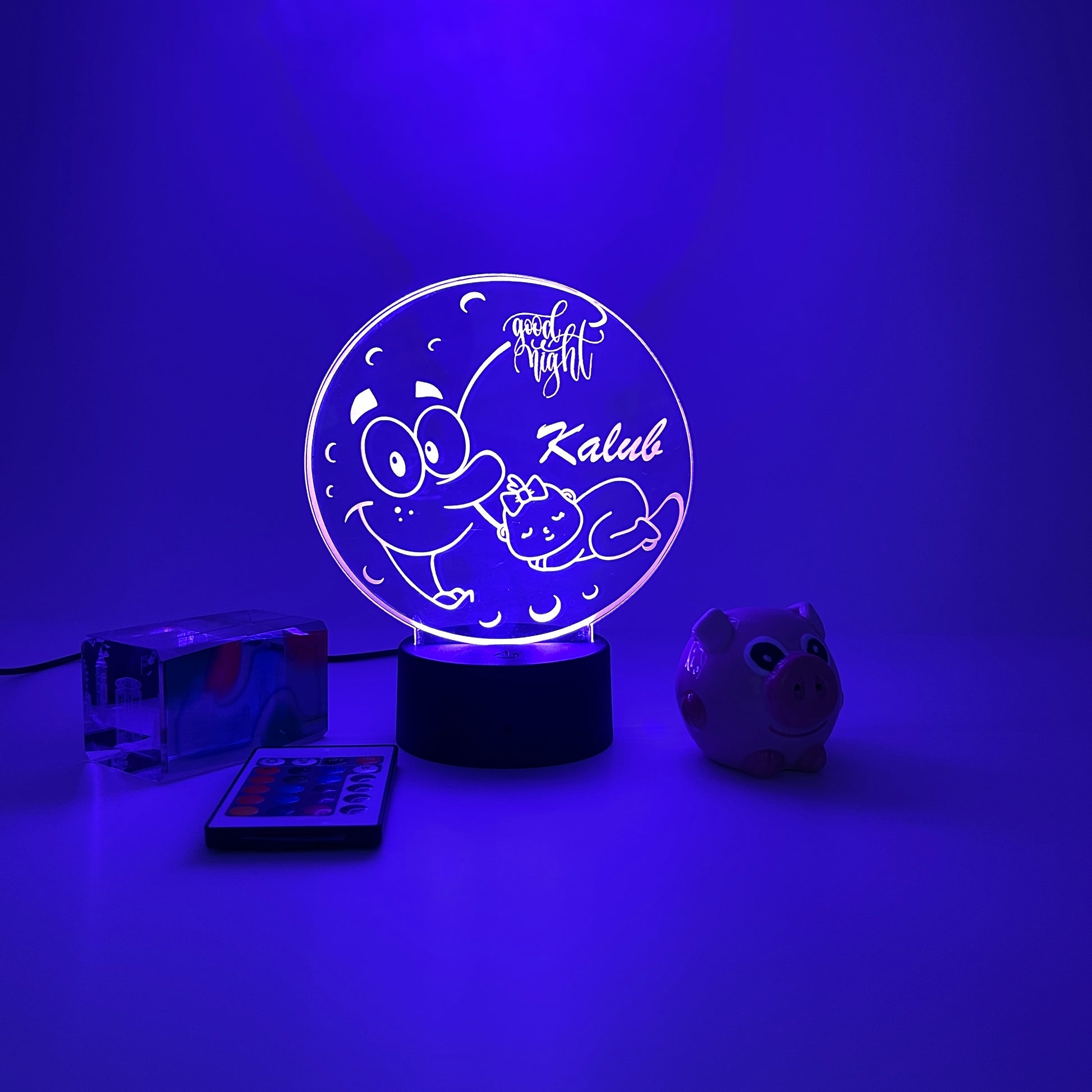 Moon and Stars 3D night light