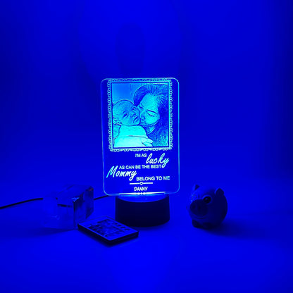 Custom family Mom and Sons portrait gifts Night Light