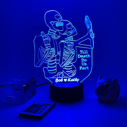 Personalized gifts couple skeleton couple Night Light 